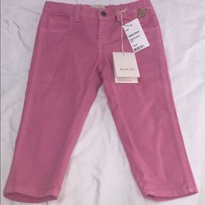 NWT GUCCI Princess Rose pink jeans baby/toddler
